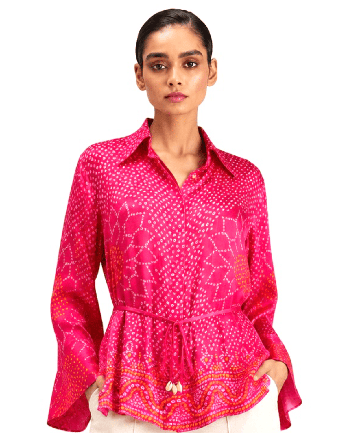 Shirt Bandhej - Pink - Mayura Kumar