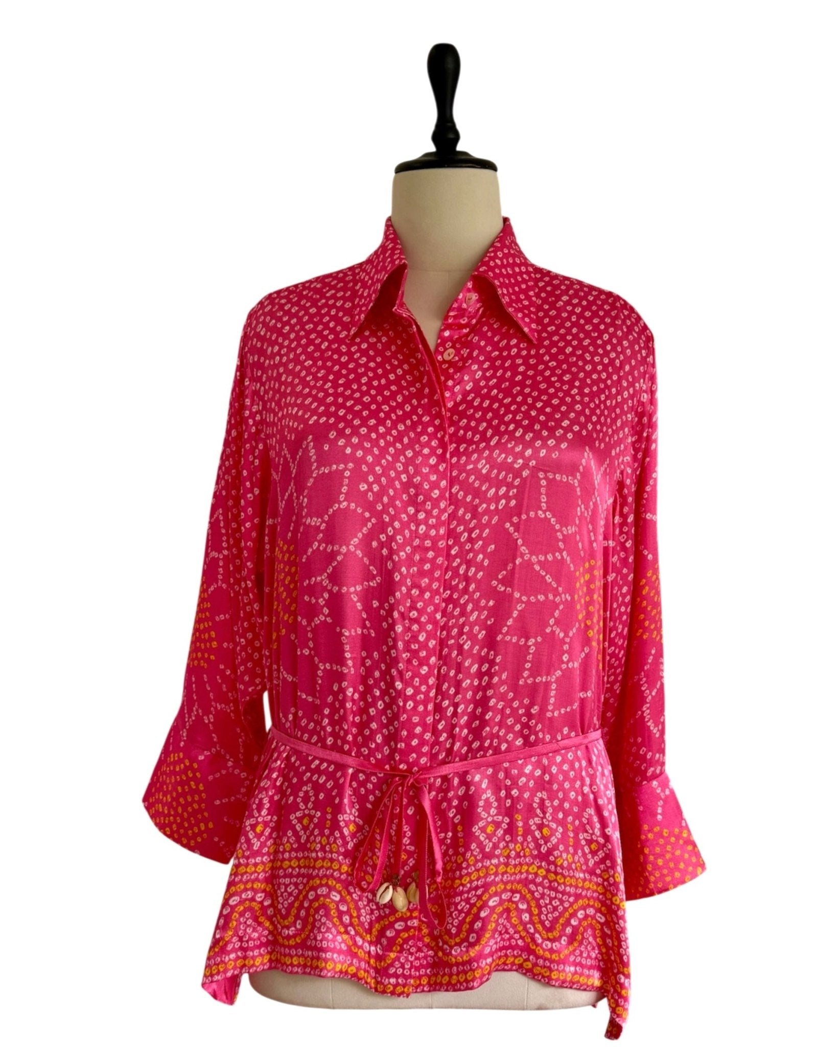 Shirt Bandhej - Pink - Mayura Kumar