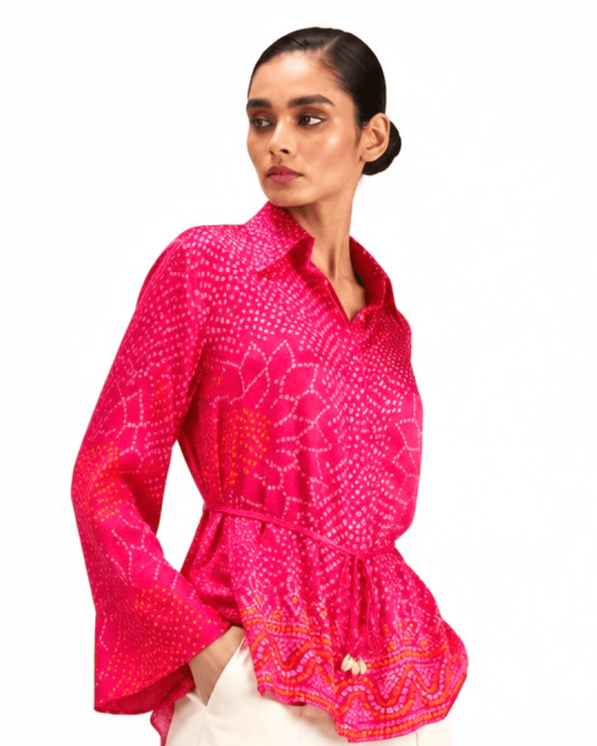 Shirt Bandhej - Pink - Mayura Kumar