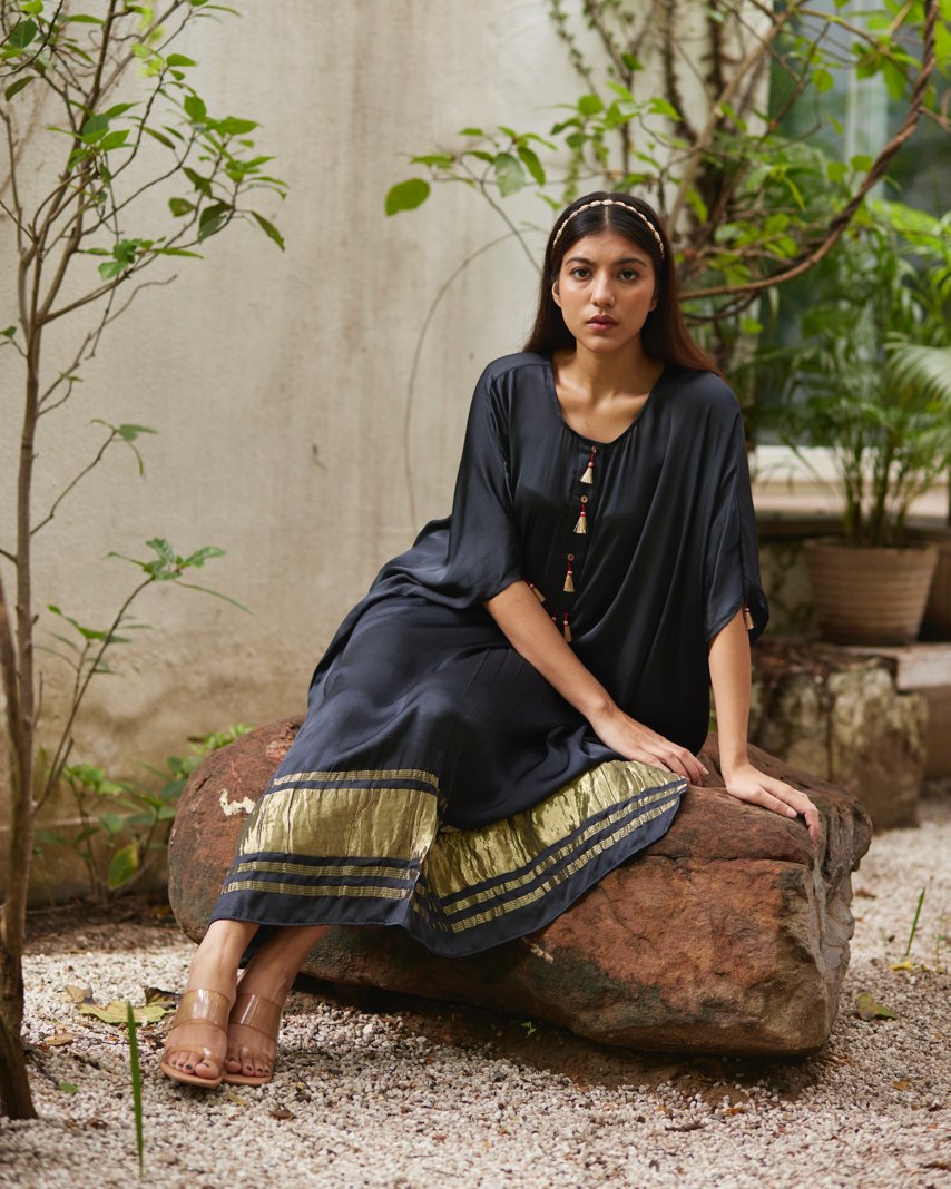 Kaftan - Grey/Gold - Mayura Kumar