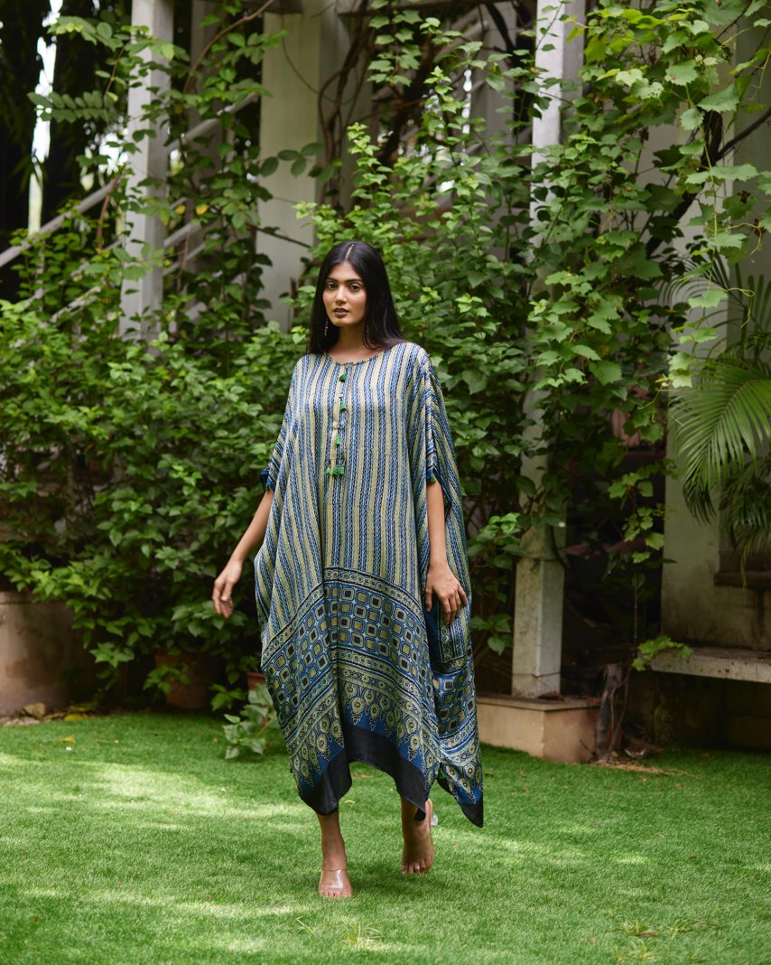 Kaftan - Indigo/Green - Mayura Kumar