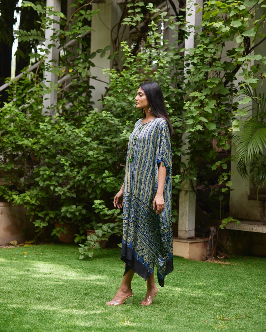 Kaftan - Indigo/Green - Mayura Kumar