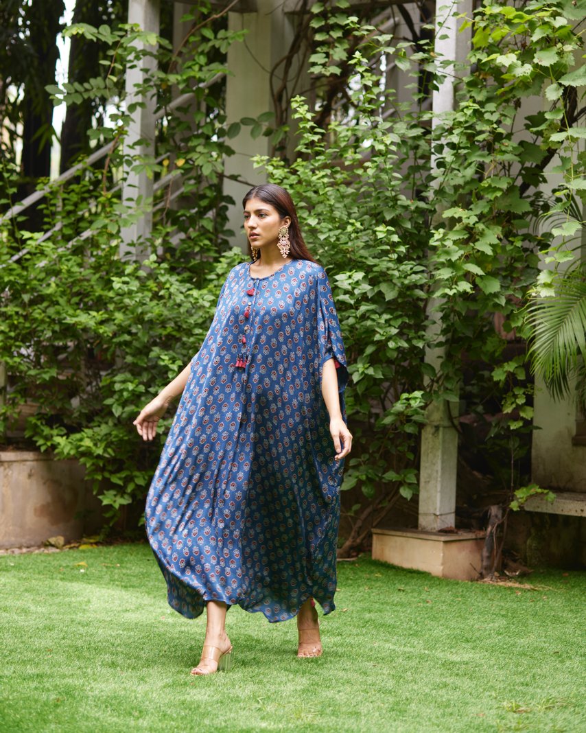 Kaftan - Indigo/Red - Mayura Kumar