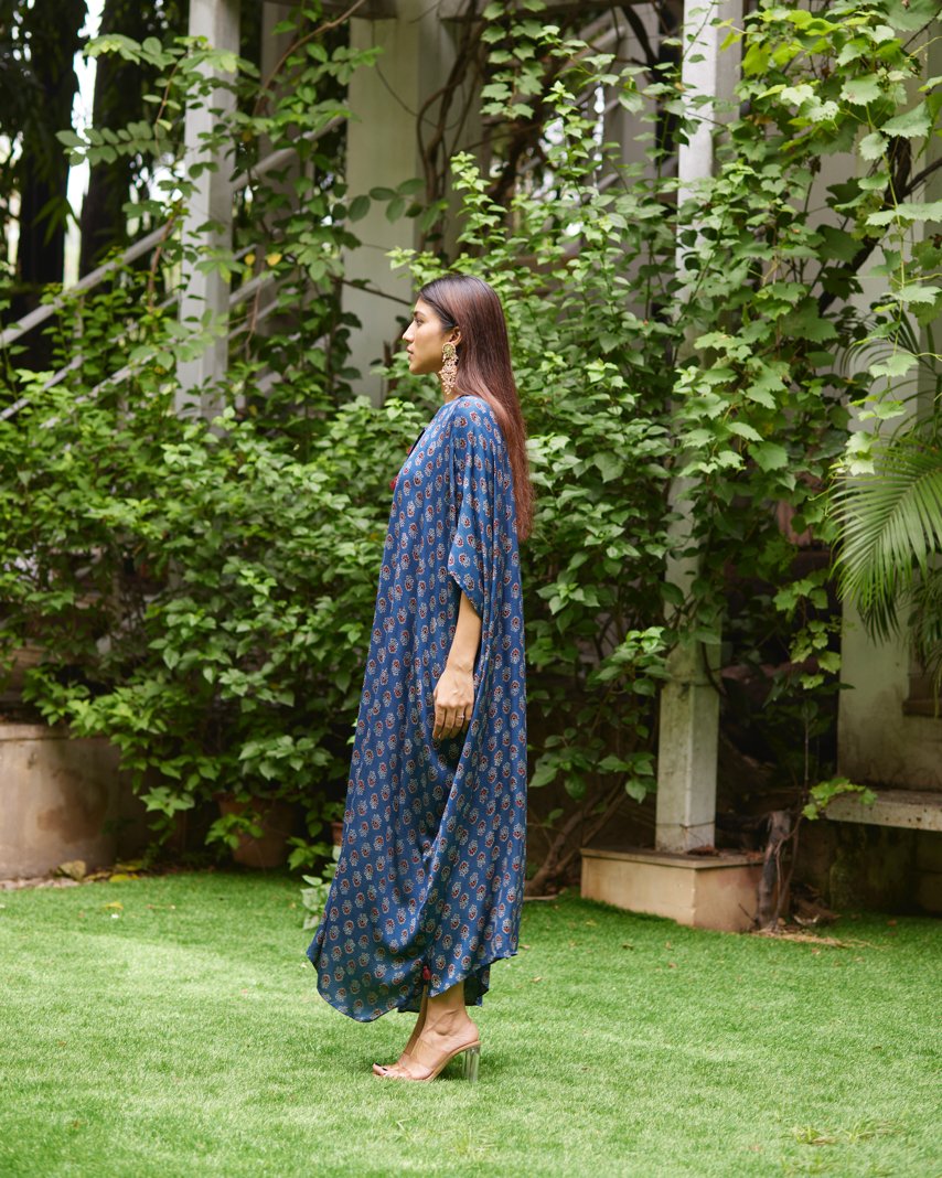 Kaftan - Indigo/Red - Mayura Kumar