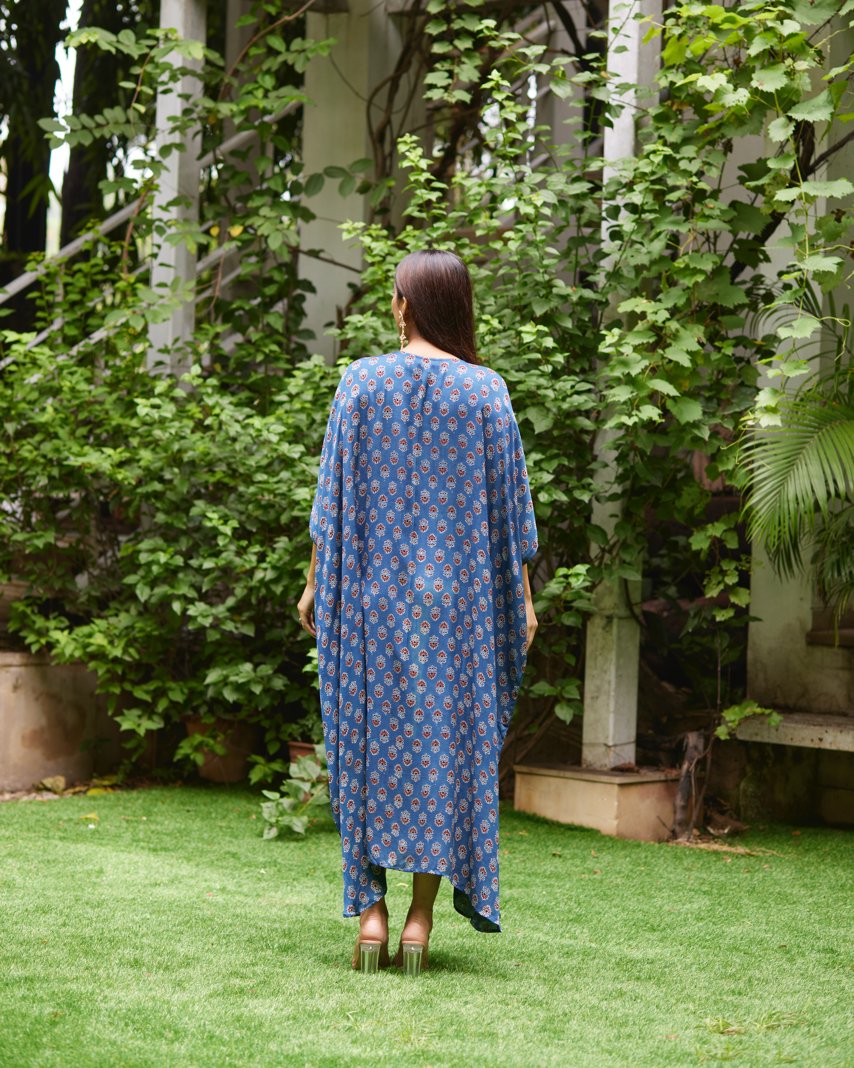 Kaftan - Indigo/Red - Mayura Kumar
