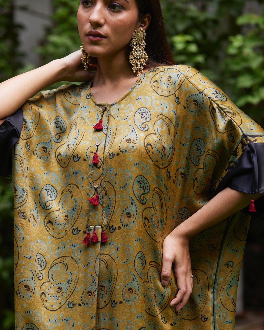 Kaftan - Mint Green/Black - Mayura Kumar