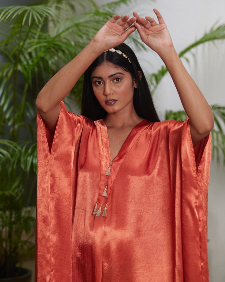 Kaftan - Peach/Gold - Mayura Kumar