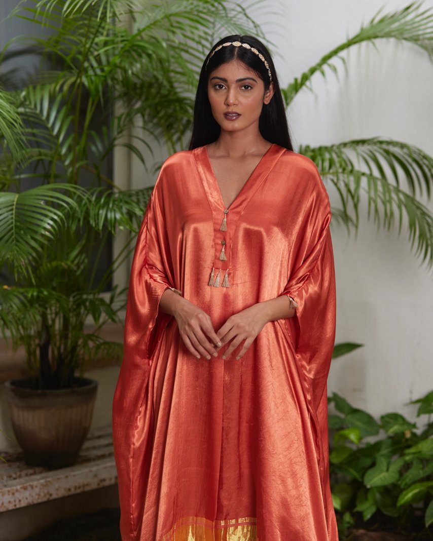 Kaftan - Peach/Gold - Mayura Kumar