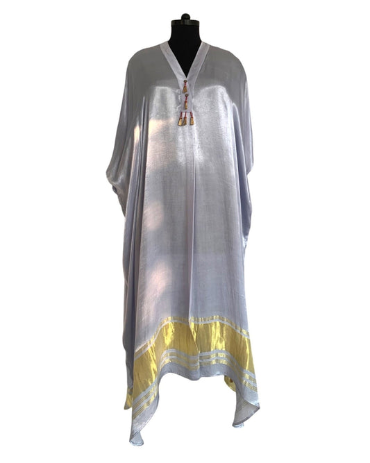 Kaftan - Powder Blue/Gold - Mayura Kumar