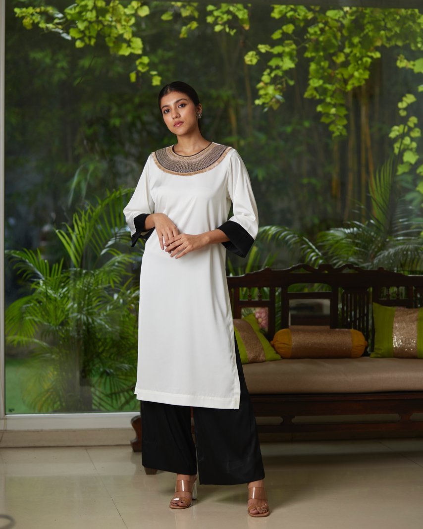 Kurta Set - Black/White - Mayura Kumar