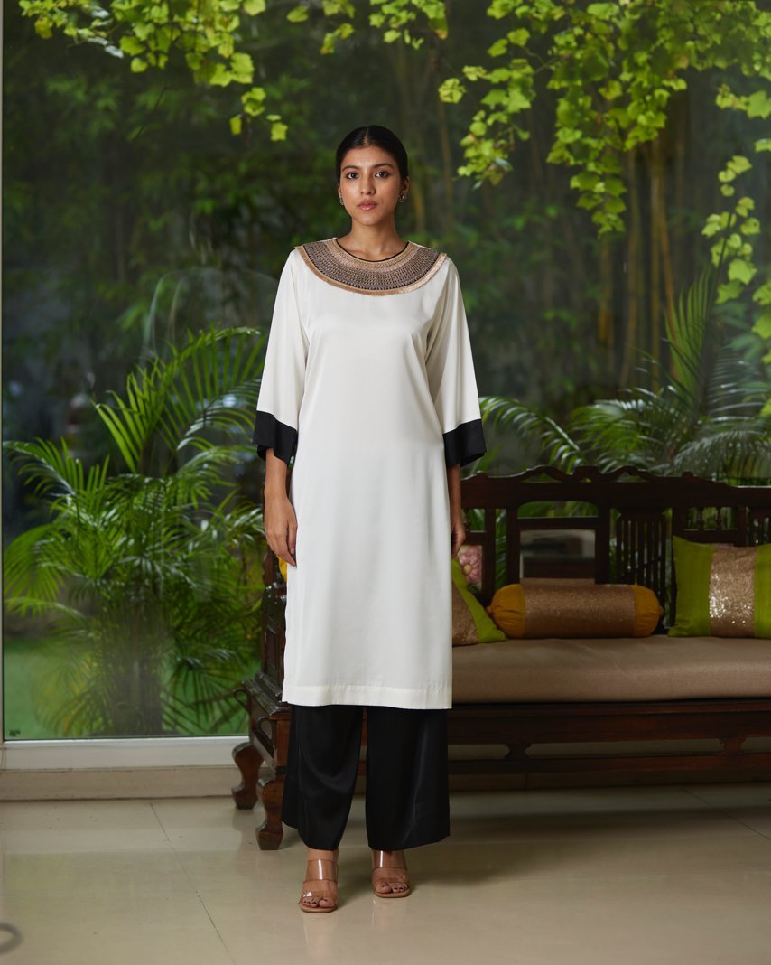 Kurta Set - Black/White - Mayura Kumar