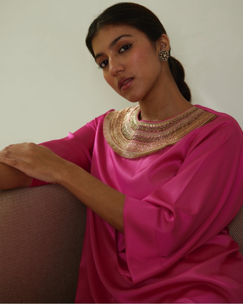 Kurta Set - Hot Pink/Gold - Mayura Kumar