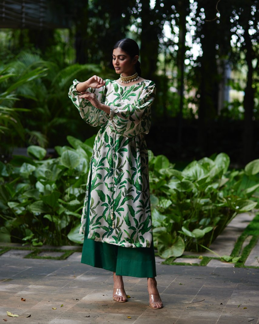 Kurta Set - Ivory/Green - Mayura Kumar
