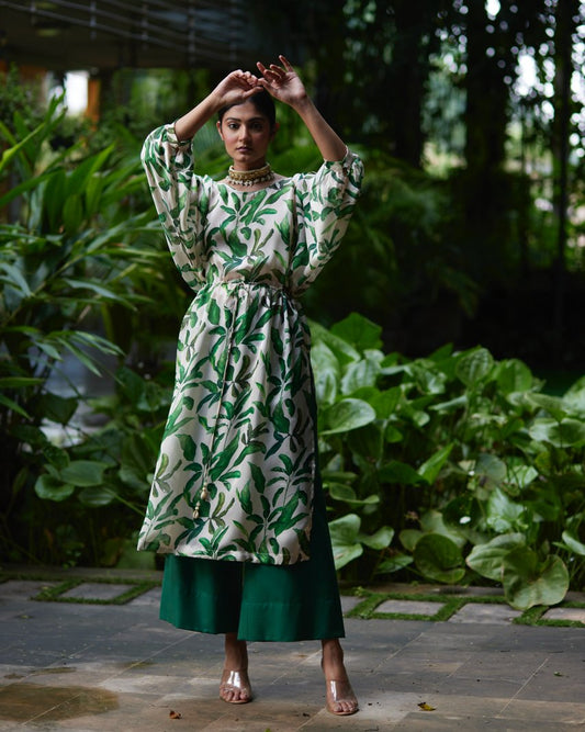 Kurta Set - Ivory/Green - Mayura Kumar