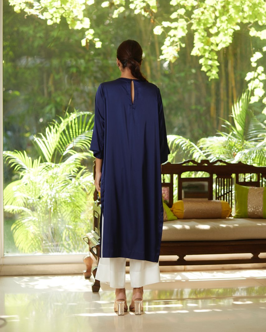 Kurta Set - Navy Blue/White - Mayura Kumar