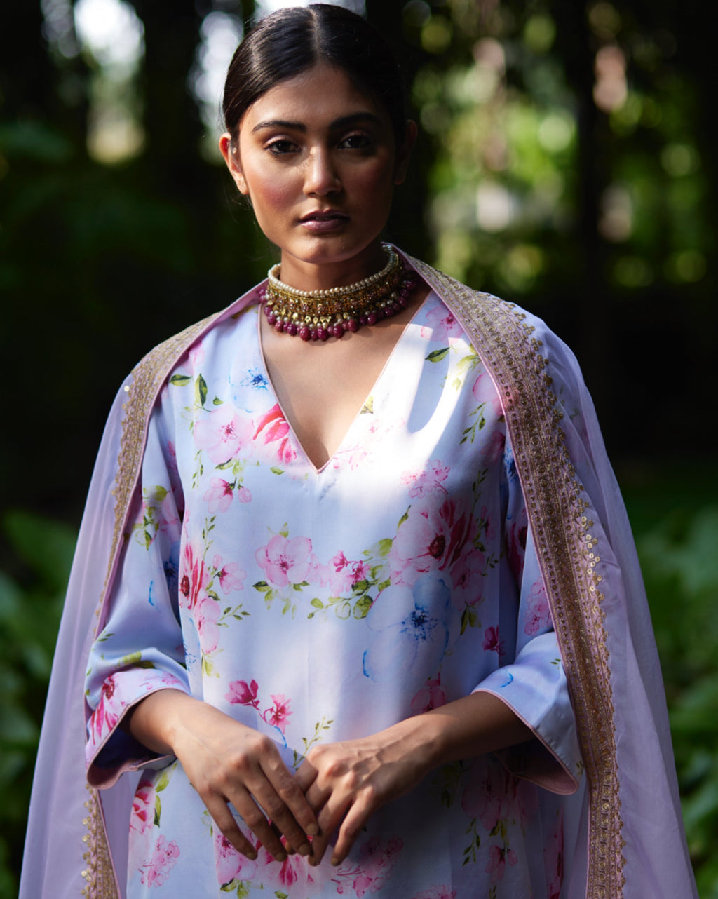 Kurta Set - Powder Blue/Blush Pink - Mayura Kumar
