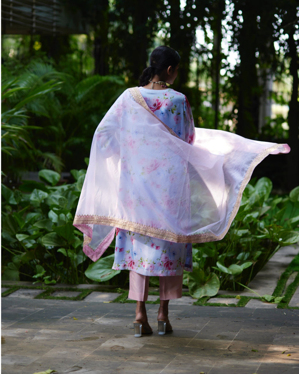 Kurta Set - Powder Blue/Blush Pink - Mayura Kumar