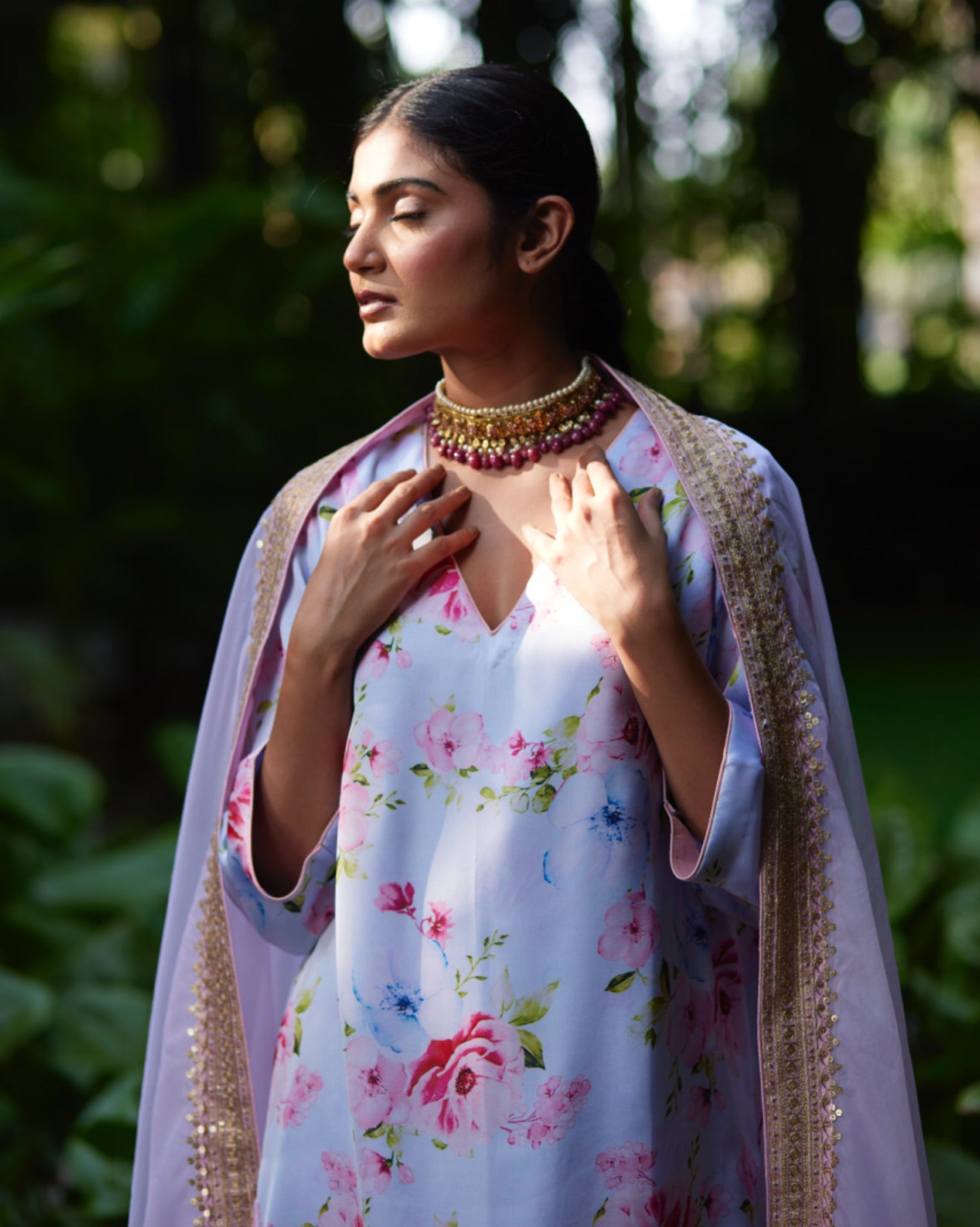 Kurta Set - Powder Blue/Blush Pink - Mayura Kumar