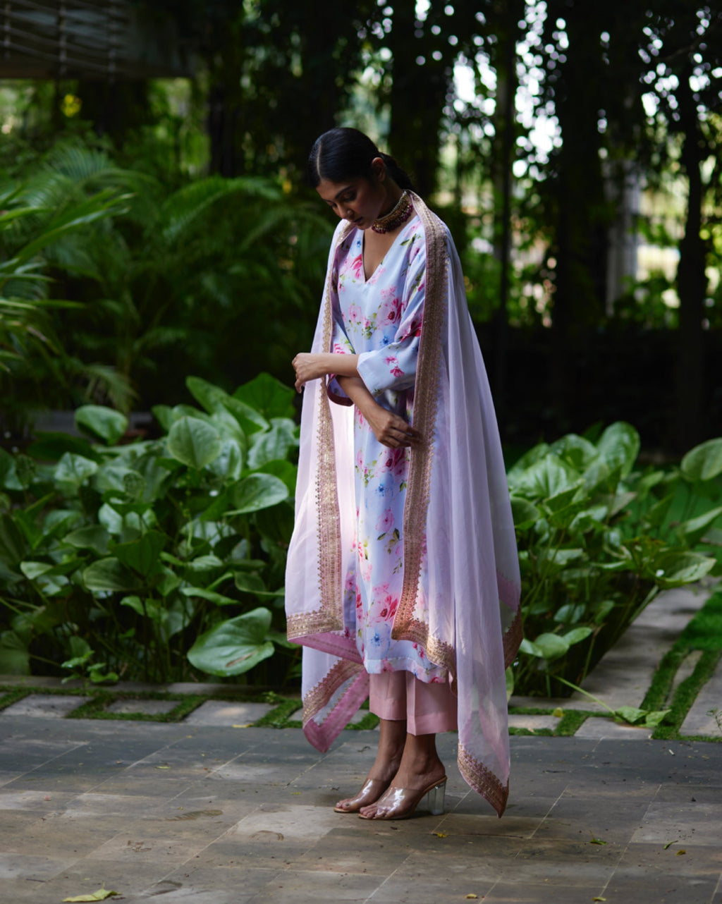 Kurta Set - Powder Blue/Blush Pink - Mayura Kumar