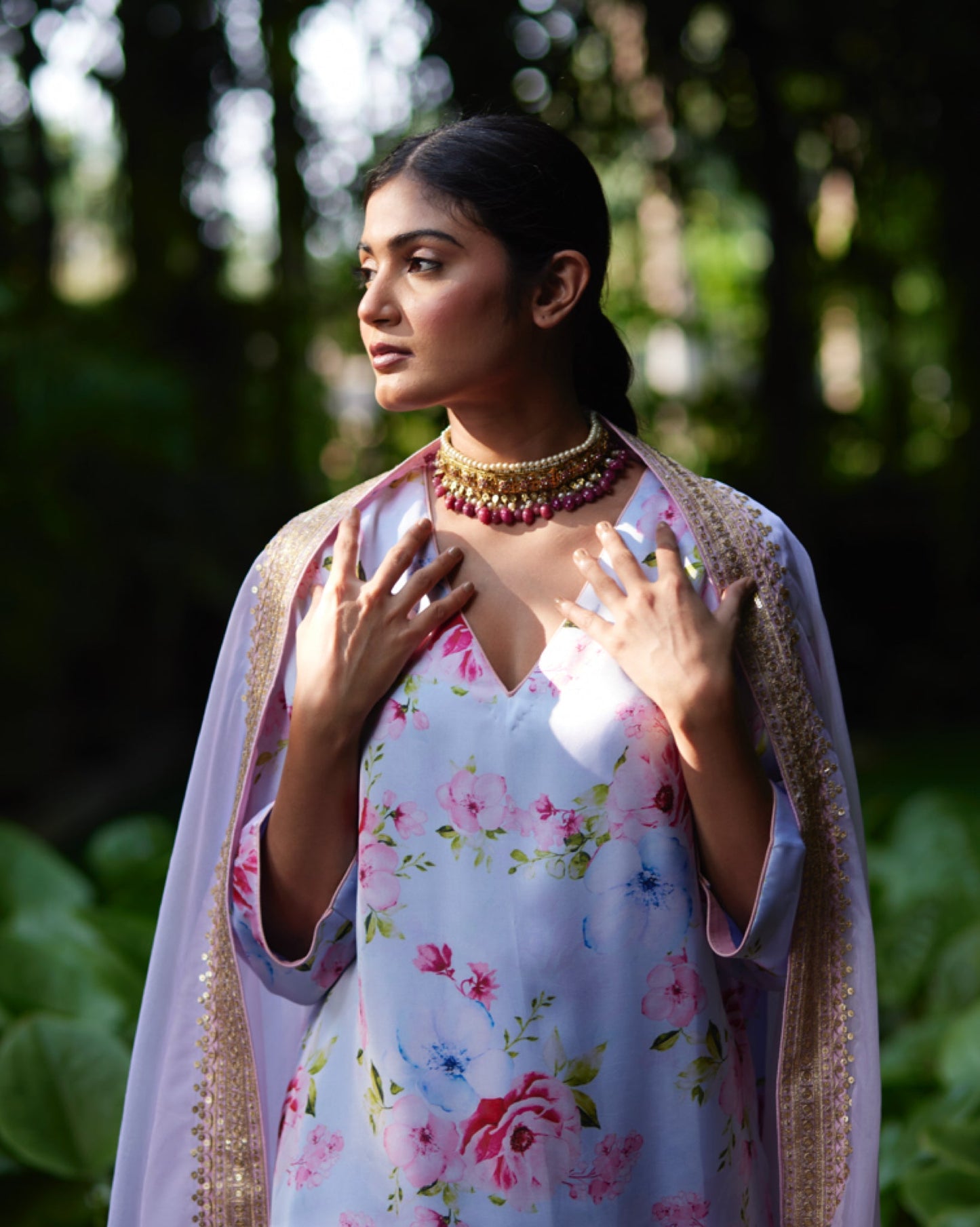 Kurta Set - Powder Blue/Blush Pink - Mayura Kumar