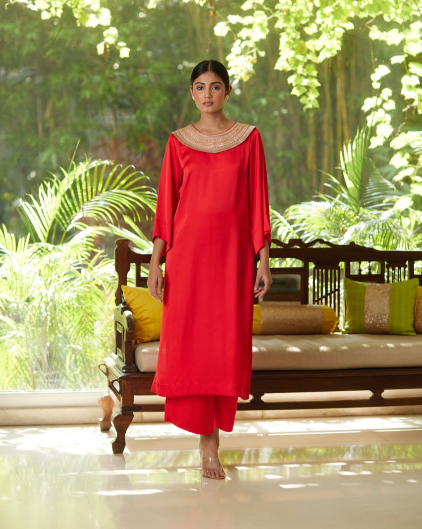 Kurta Set - Red/Gold - Mayura Kumar