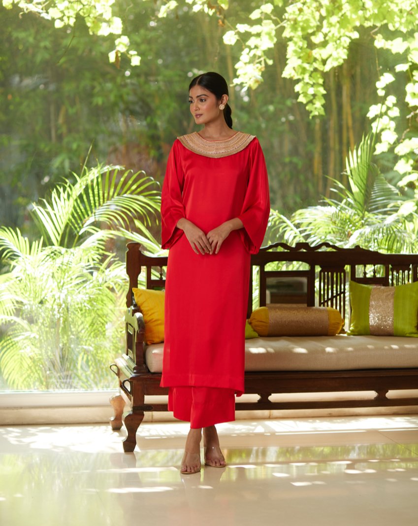 Kurta Set - Red/Gold - Mayura Kumar