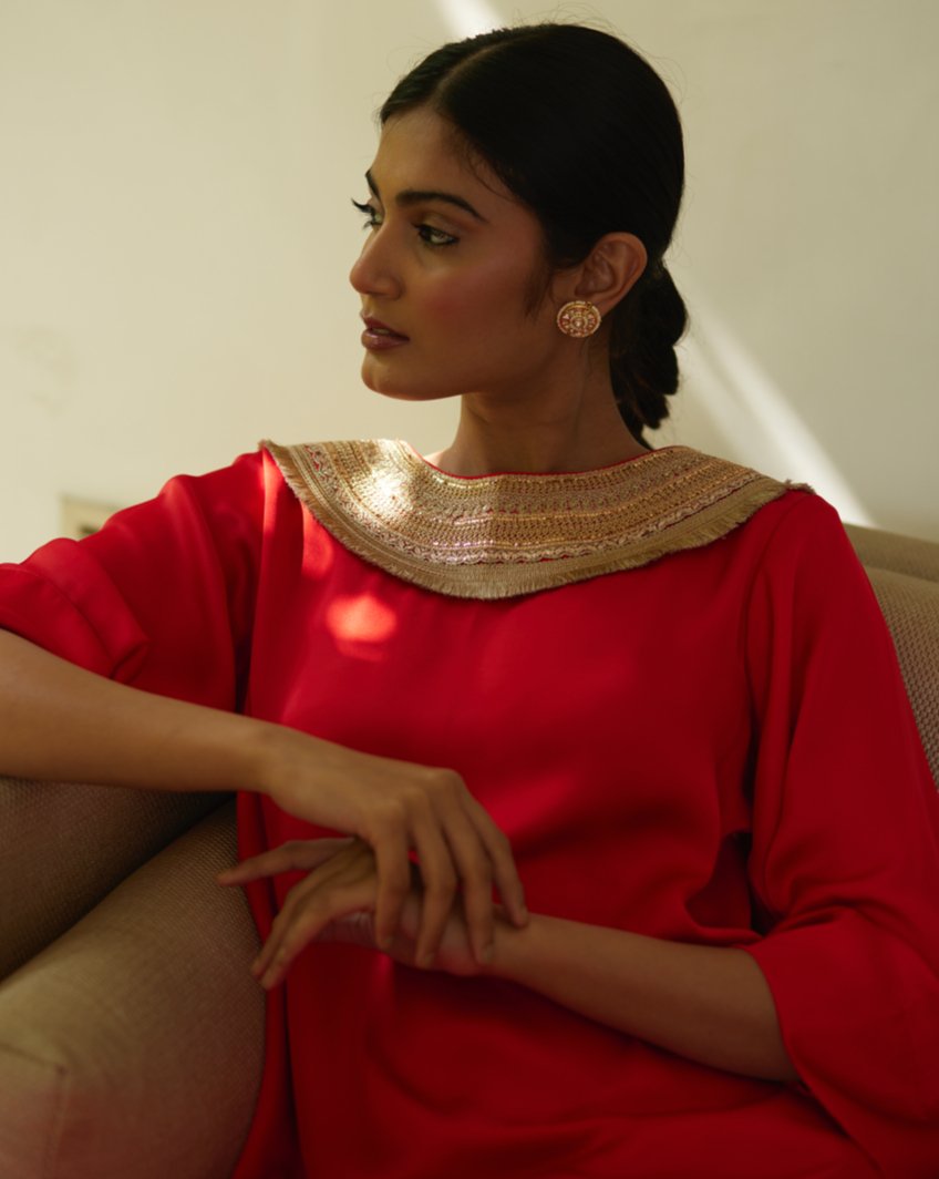 Kurta Set - Red/Gold - Mayura Kumar