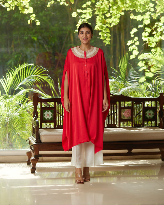 Kurta Set - Red/Ivory - Mayura Kumar