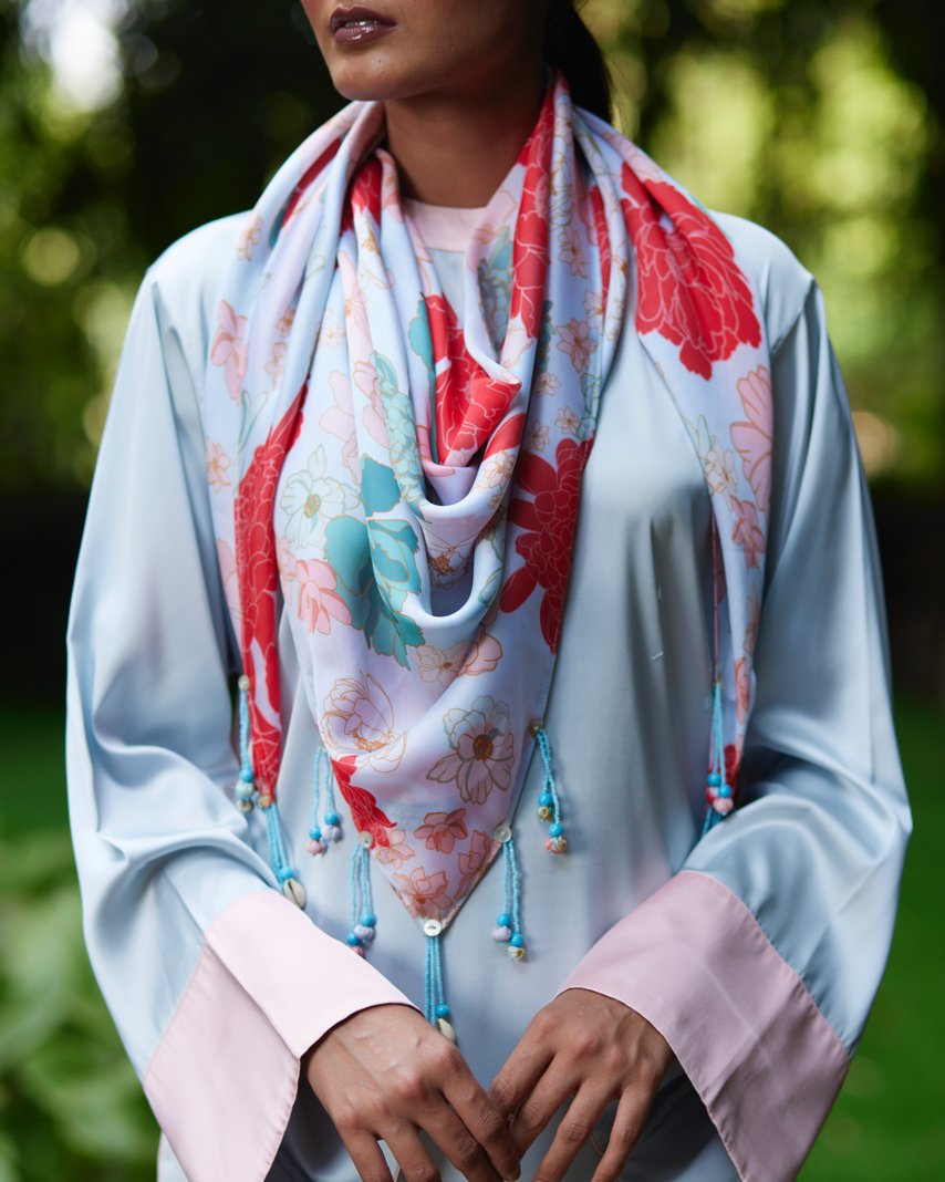 Kurta Set - Sky Blue/Pink - Mayura Kumar