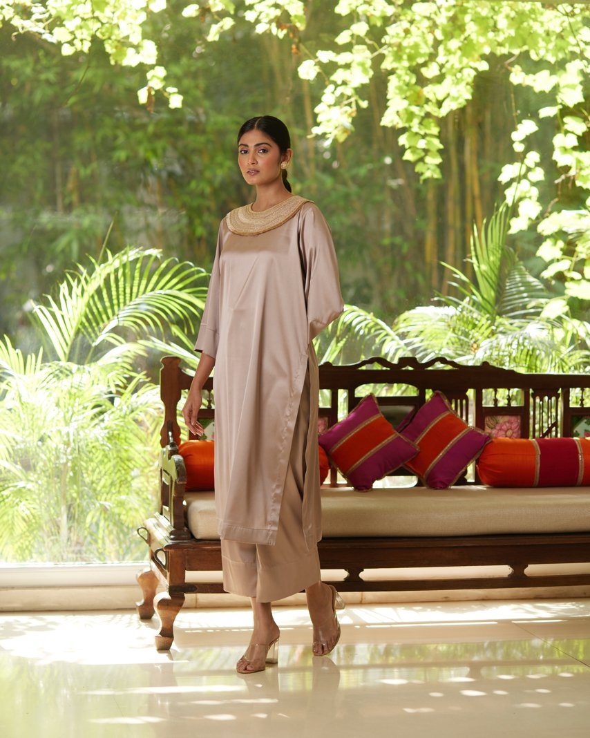 Kurta Set - Taupe/Gold - Mayura Kumar