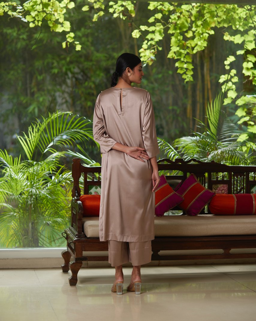 Kurta Set - Taupe/Gold - Mayura Kumar