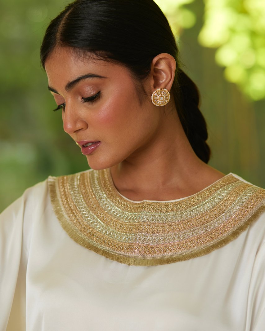 Kurta Set - White/Gold - Mayura Kumar