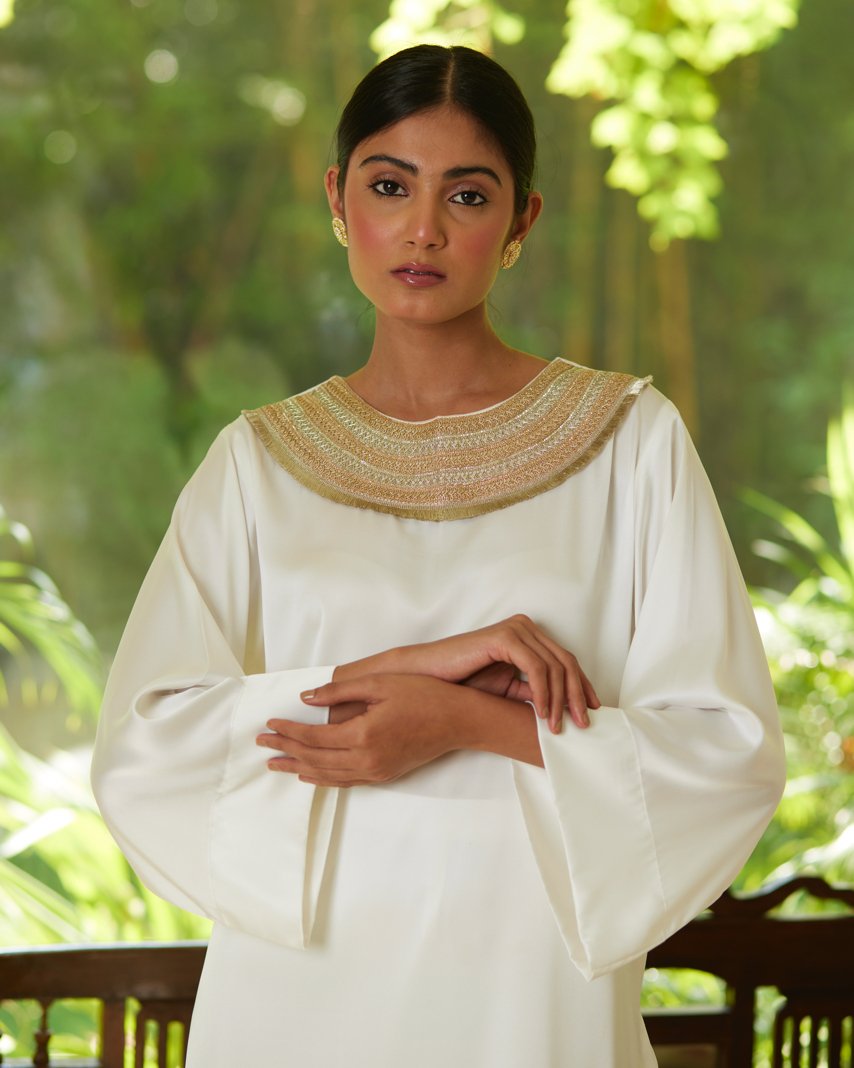 Kurta Set - White/Gold - Mayura Kumar