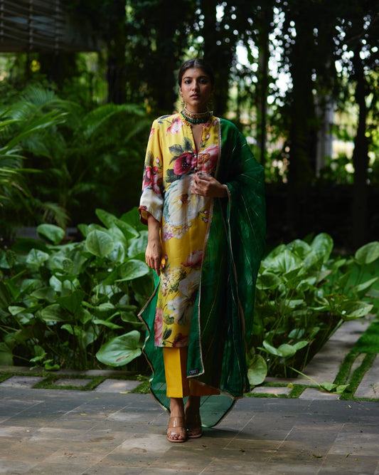 Kurta Set - Yellow/Green - Mayura Kumar