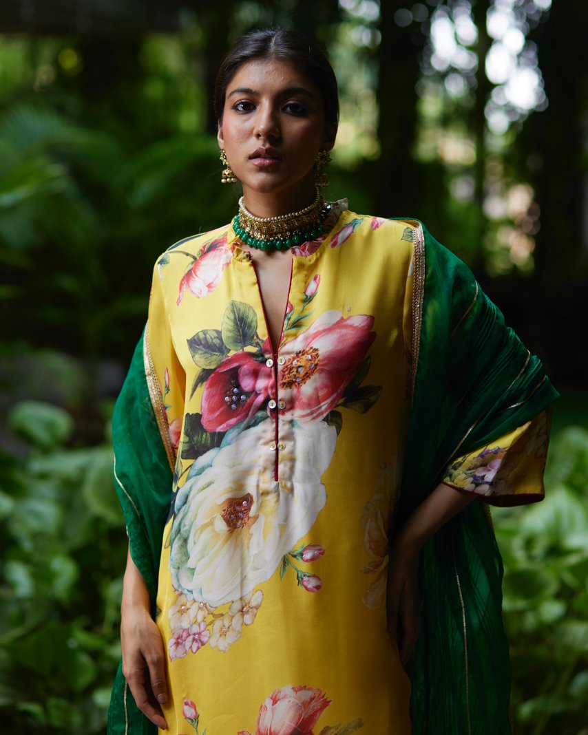 Kurta Set - Yellow/Green - Mayura Kumar