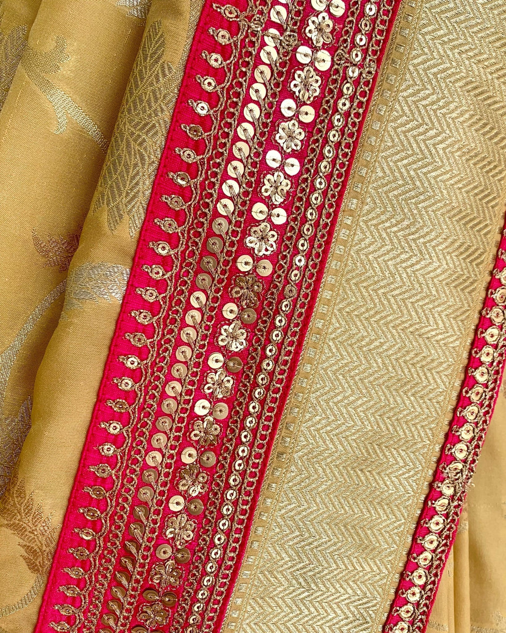 Saree Banarasi - Lemon/Fuchsia - Mayura Kumar