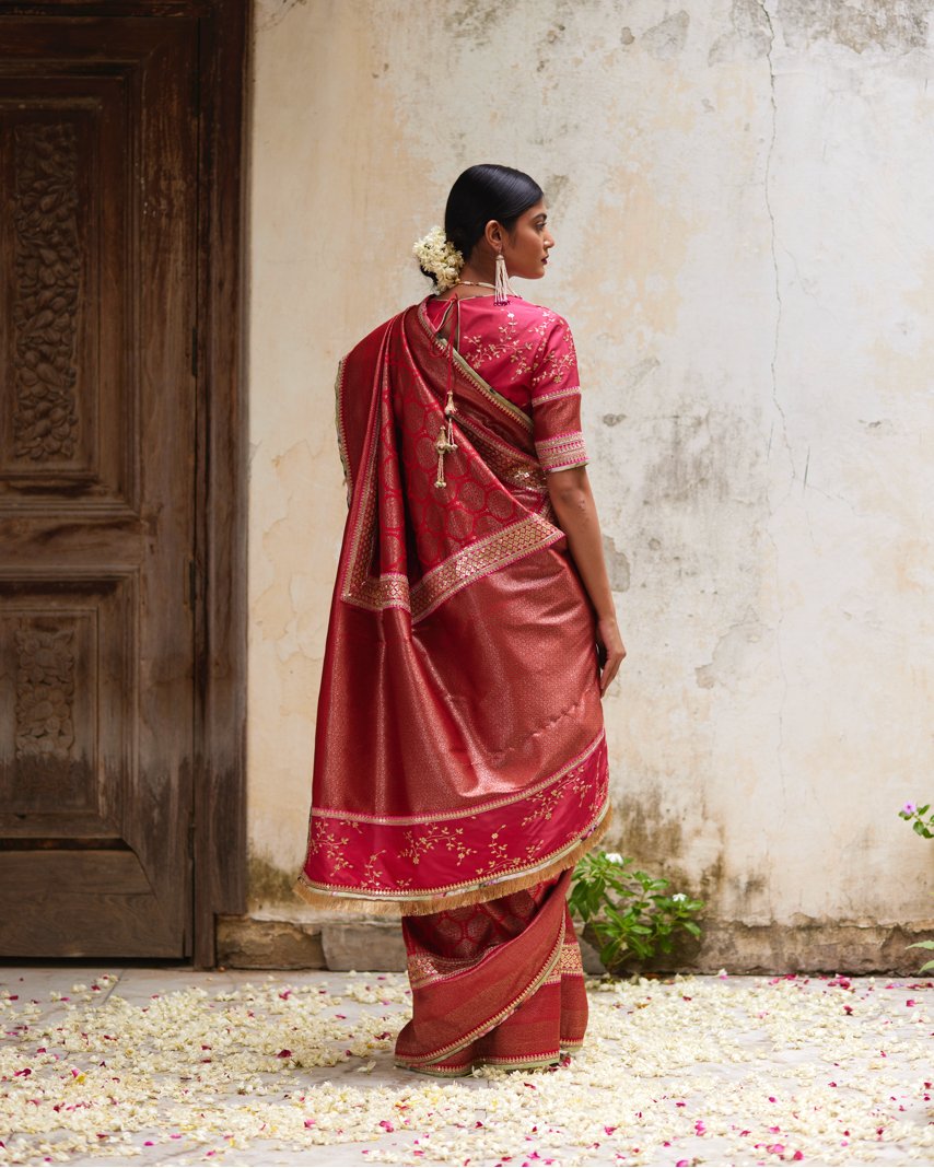 Saree Banarasi - Red/Fuchsia - Mayura Kumar