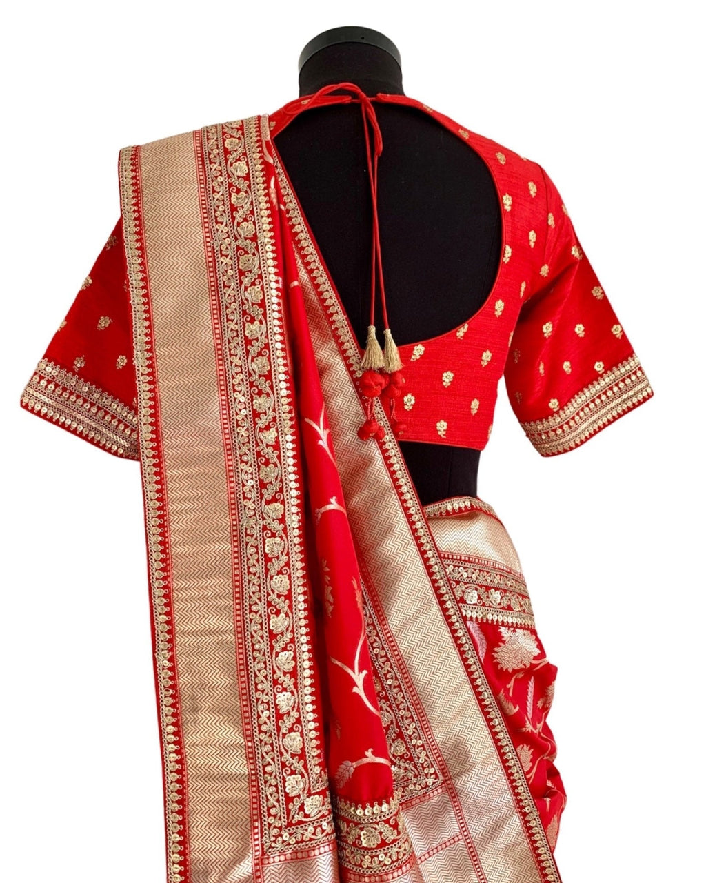 Saree Banarasi - Red/Gold - Mayura Kumar