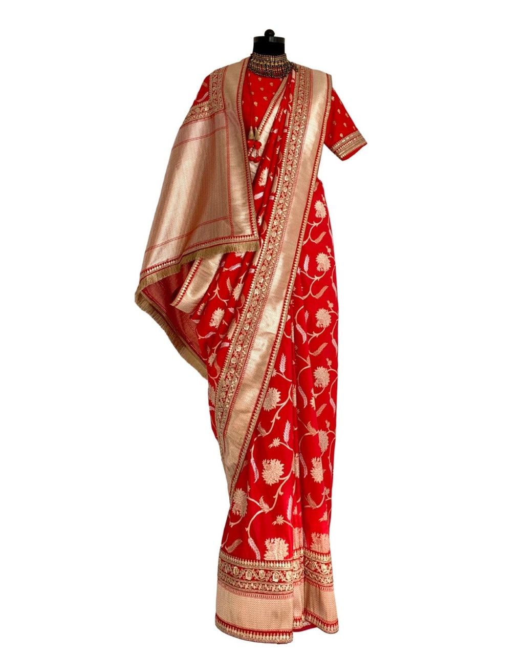Saree Banarasi - Red/Gold - Mayura Kumar