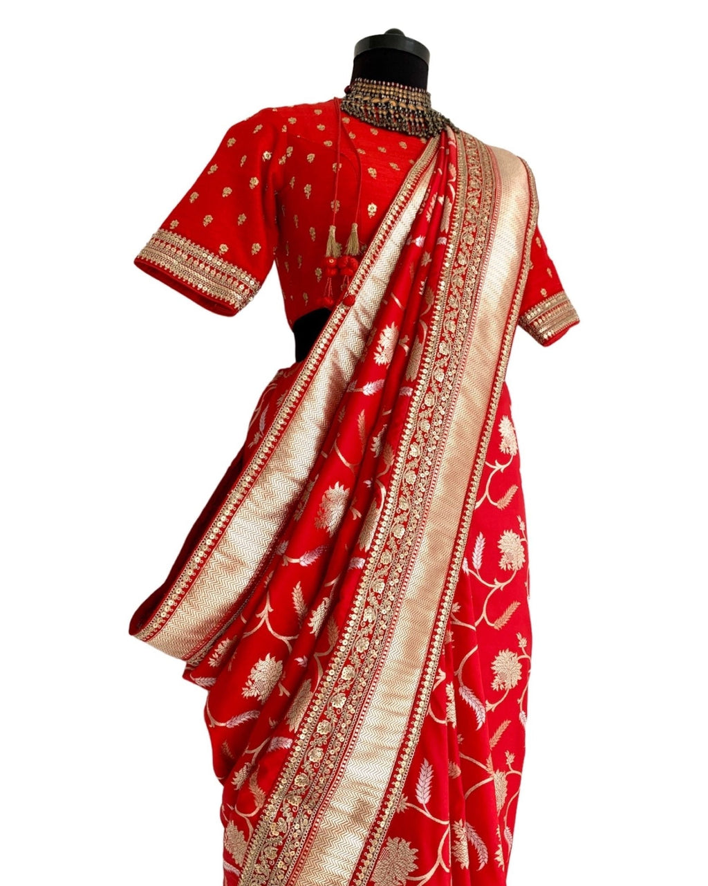 Saree Banarasi - Red/Gold - Mayura Kumar