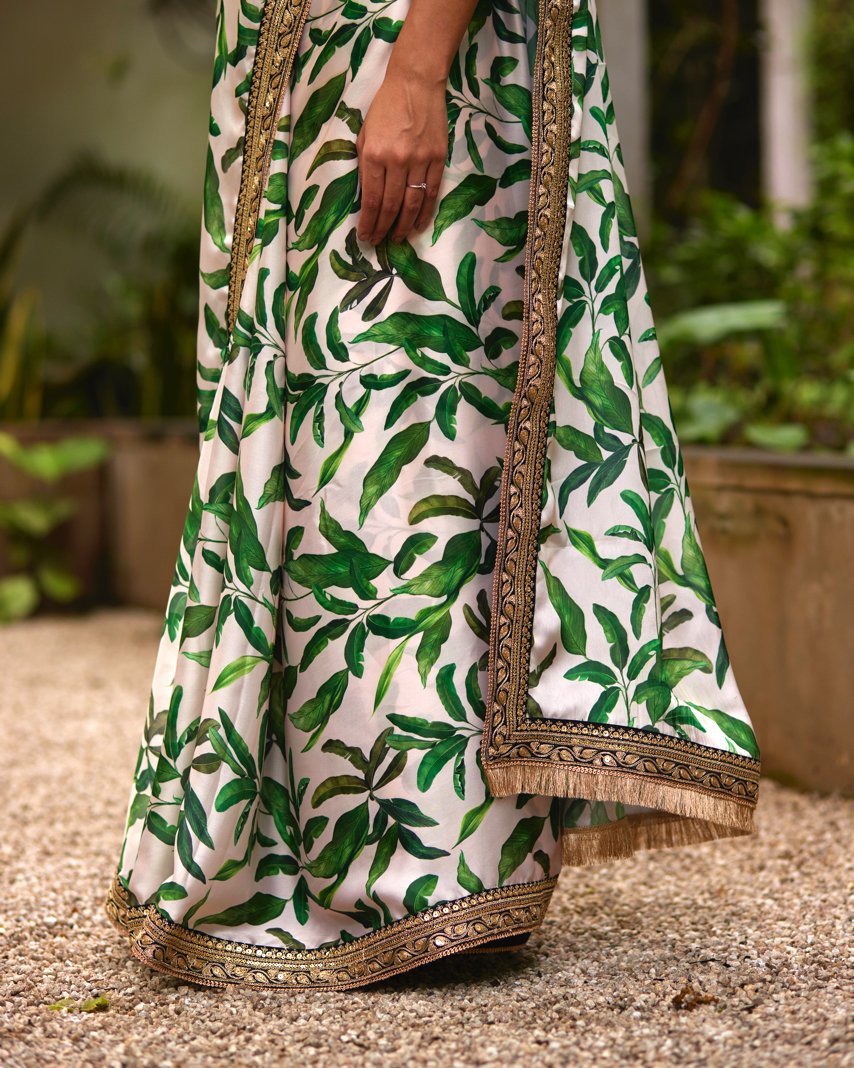Saree Floral - Green/Black - Mayura Kumar