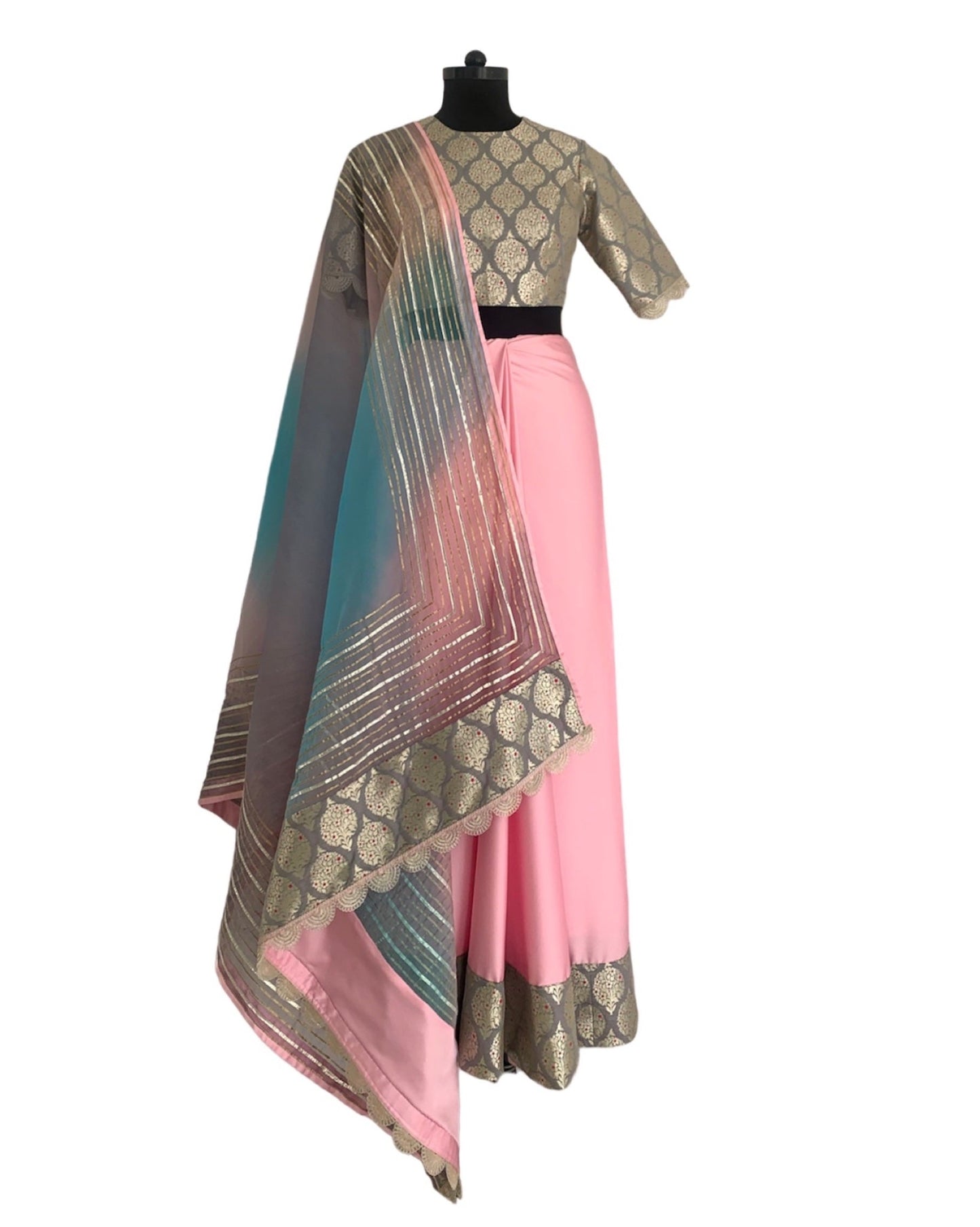 Saree Gota - Pink/Blue - Mayura Kumar